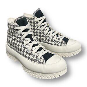 Converse Chuck Taylor All Star Lugged A05053C Hi Top Houndstooth Mens 6 Womens 8